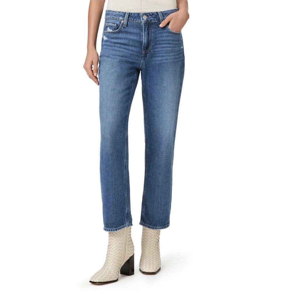 PAIGE Noella High Rise Straight Crop Jeans Size 28‎
